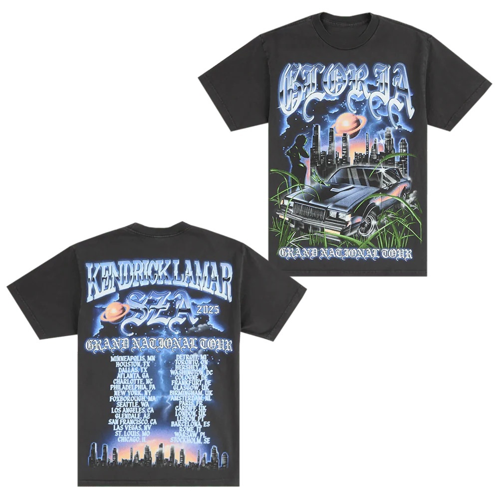 Authentic Kendrick Lamar X SZA Grand National Tour 2025 Merch
